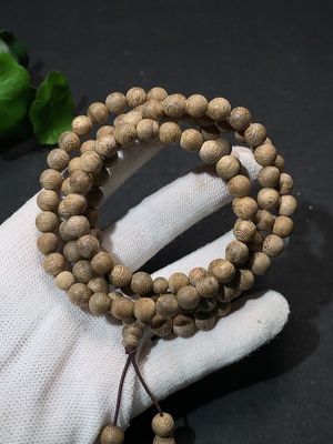 W34989241 Agarwood Bead Bracelet (Total Weight: Approx. 17.74g, Bead Size: ~7.5mm)