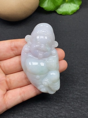 F46581314 翡翠挂件 财神 总重约