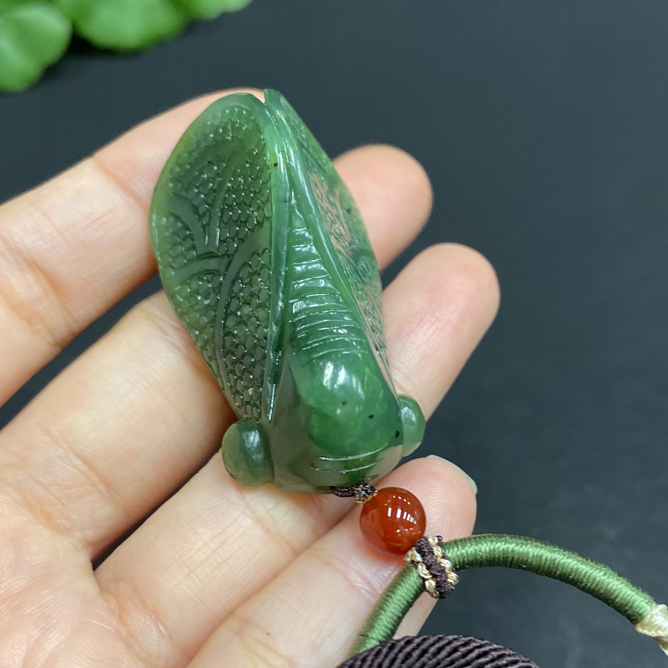 H33859944 Hetian Jade Pendant - Achieving Instant Success - Total Weight (Including Rope): 25.3g