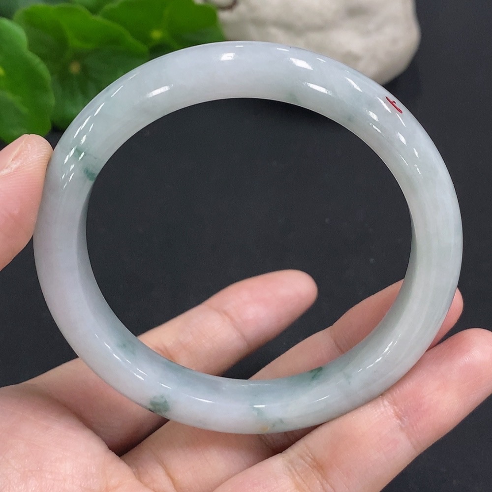 F35126207 Jadeite Round Bracelet Total Weight About 47.1g Size 57