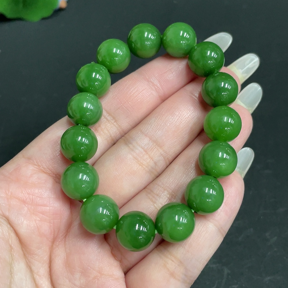 H28243267 Hetian Jade Bracelet Size 11.6mm Approx. Total Weight About 40.7g