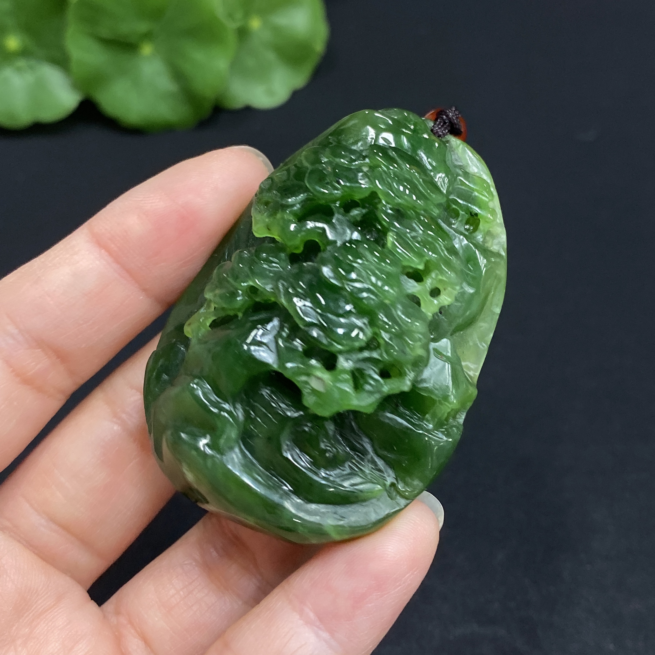 H31667798 Hetian Jade Pendant Landscape Total Weight (including rope) 46.1g