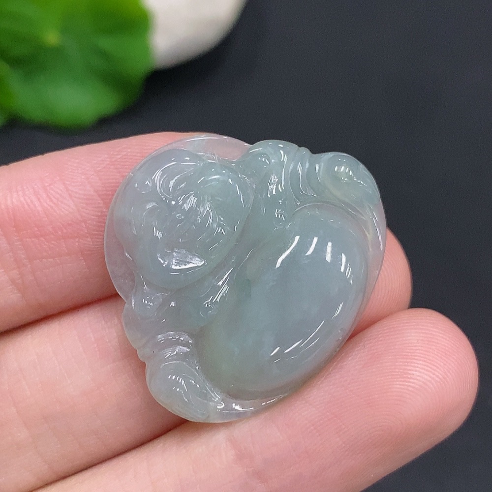F33906564 Jadeite Buddha Pendant, Total Weight Approx. 5.1g