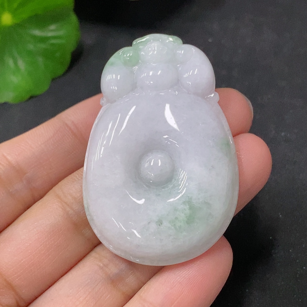 F33887098 Jadeite Pendant Fu Bei, Total Weight Approx. 20.16g