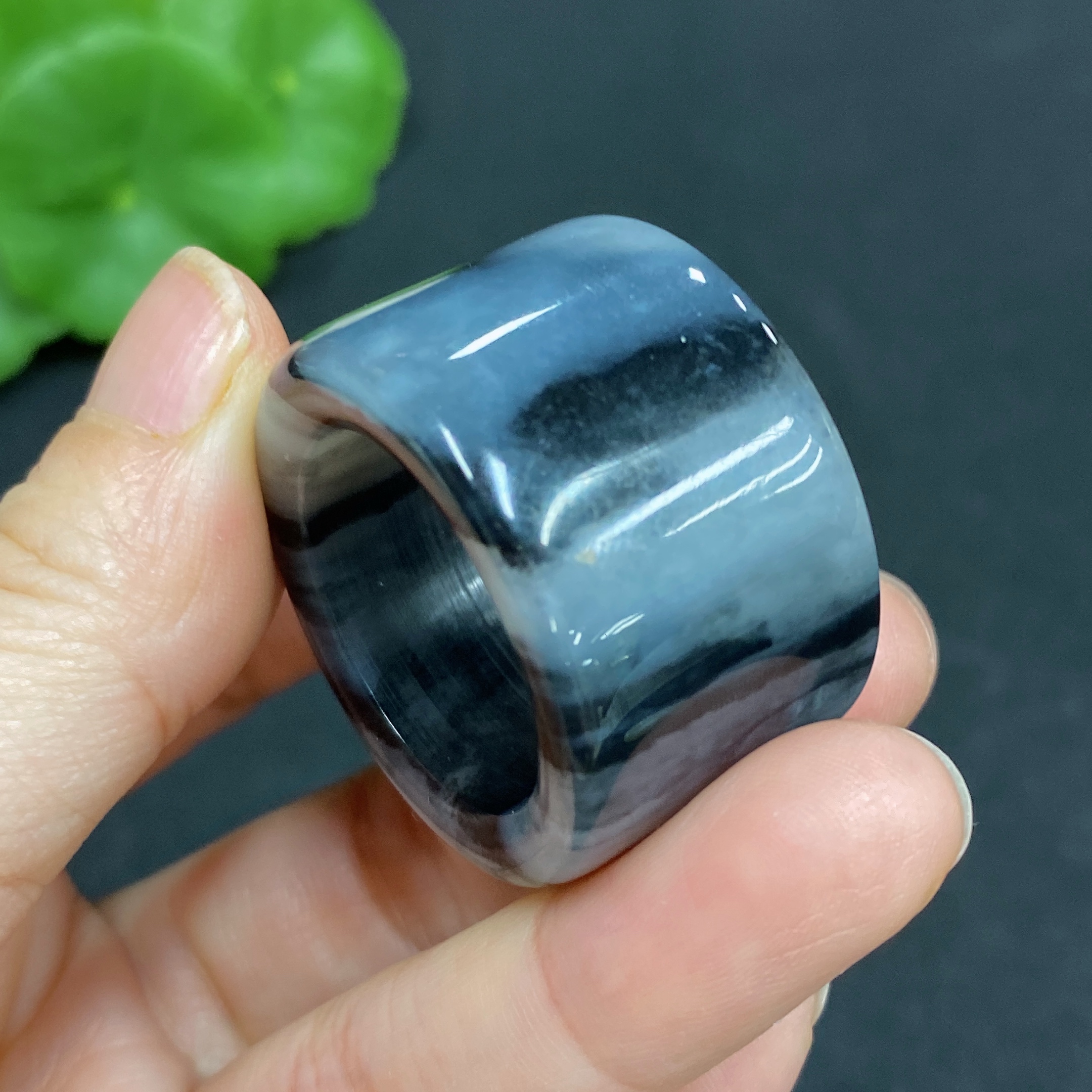 H30517350 Hetian Jade Thumb Ring Size 29 Total Weight Approx. 24.9g