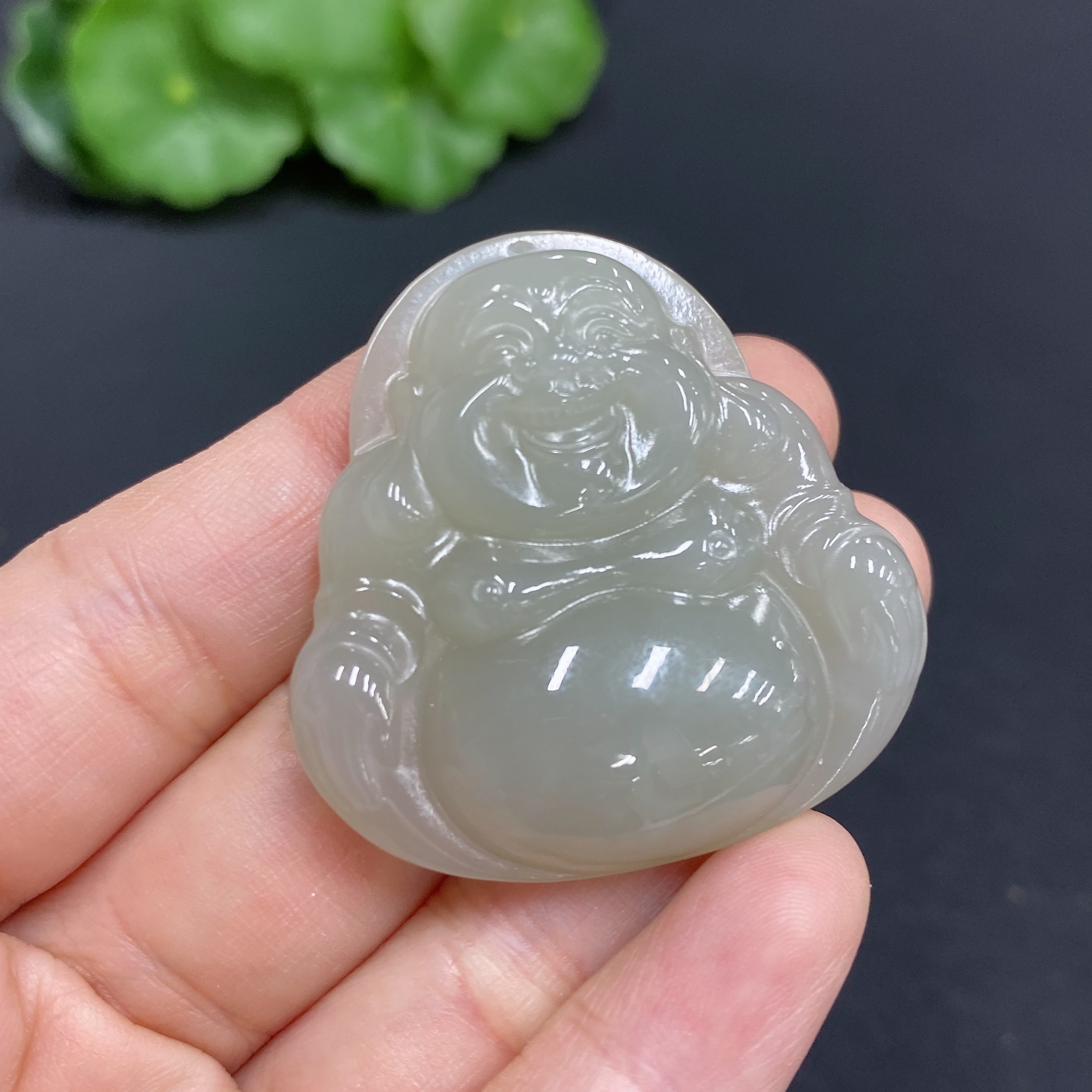 H28214041 Hetian Jade Pendant Buddha Total Weight Approx. 19.7g