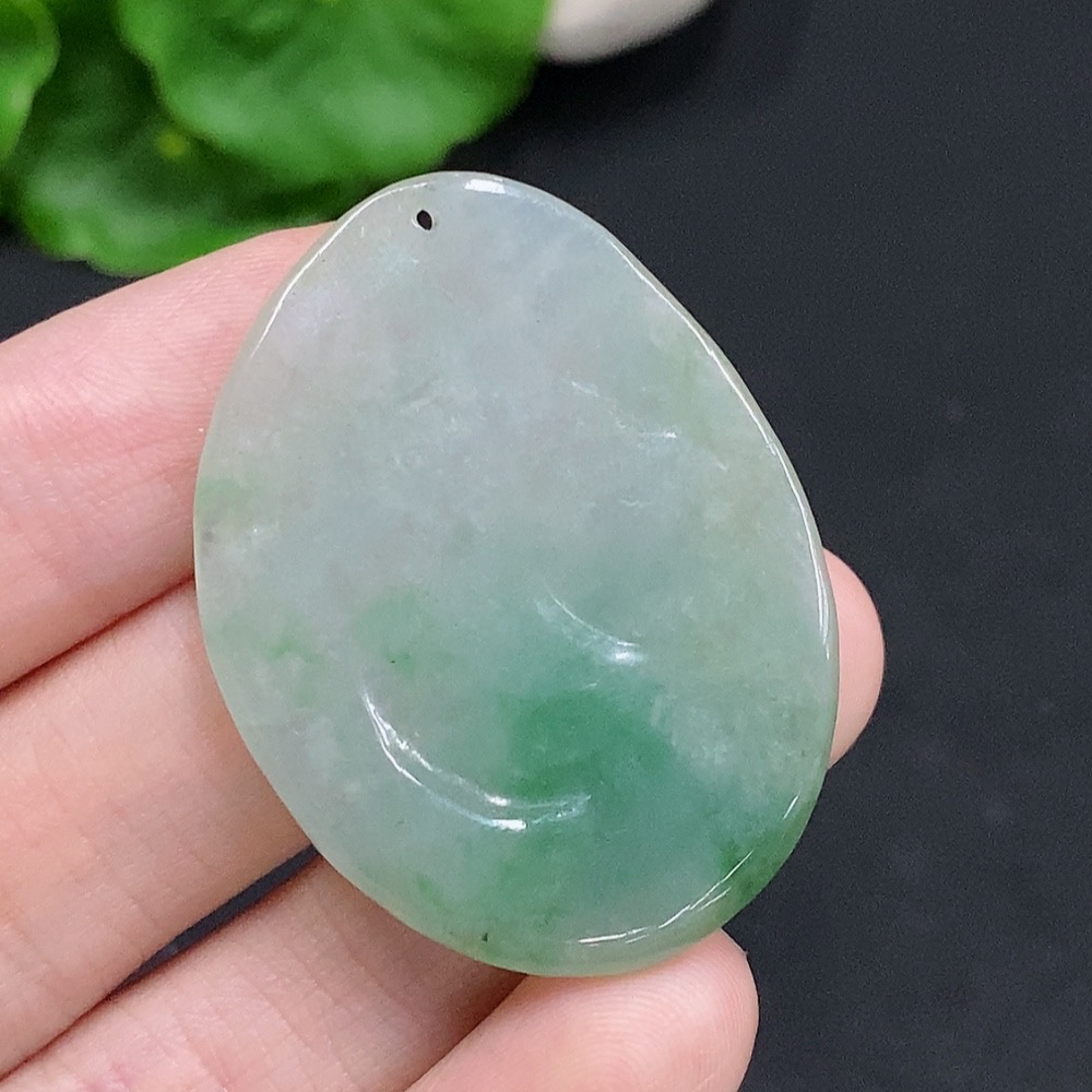 F30489210 JadeiteBlossom of Wealth and Honor Pendant