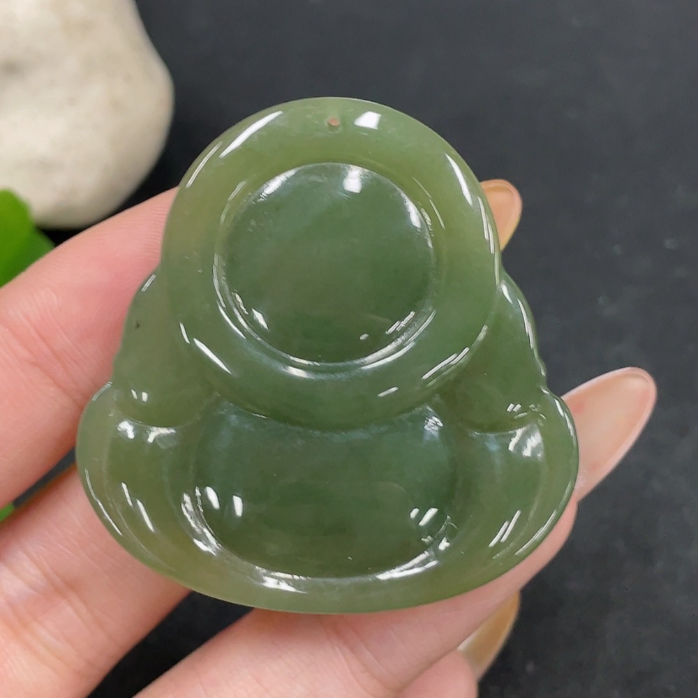 H32726176 Hetian Jade Pendant - Buddha Figure - Total Weight Approx. 25.7g