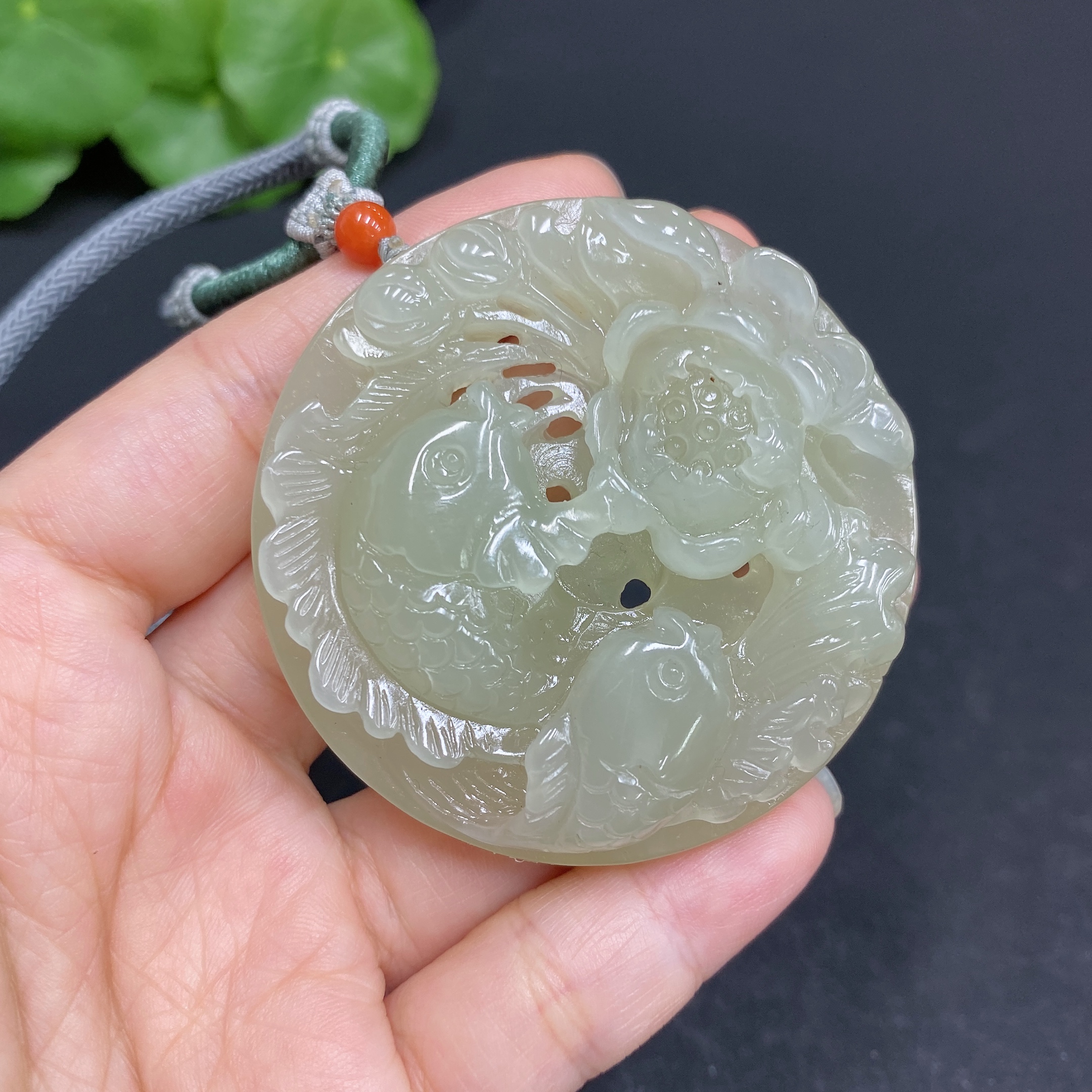 H33878872 Hetian Jade Pendant - Abundance Every Year