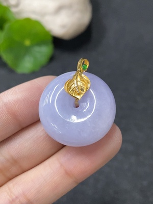 F33942411 Jadeite Pendant Peace Buckle 18k Total Weight Approx. 14.17g