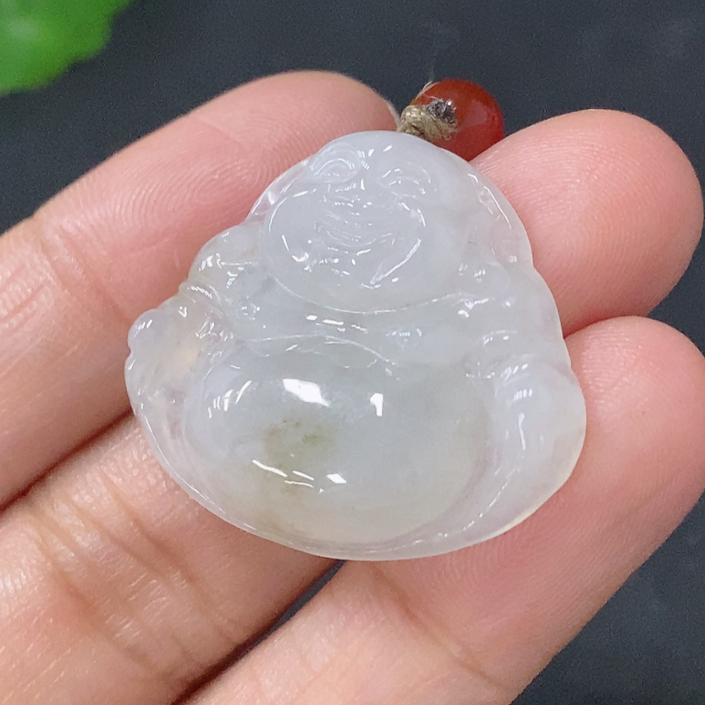 F31588523 Jadeite Pendant Buddha with a total weight of approximately 7.9g including the cord
