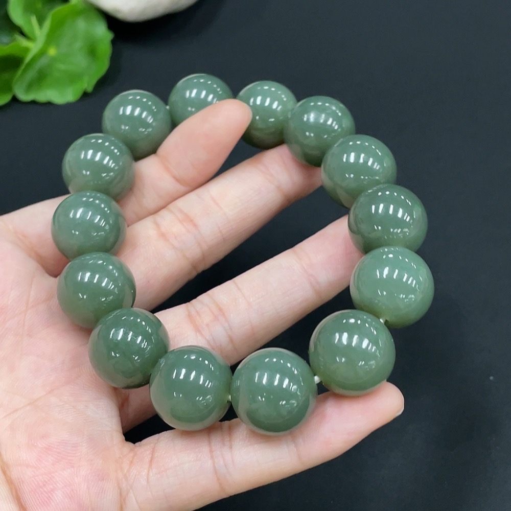 H29353871 Hetian Jade Bracelet Approx. 15.7mm Total Weight Approx. 86.5g