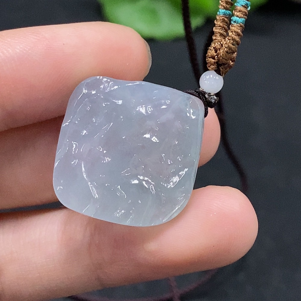 F33947191 Jadeite Pendant Total Weight Approx. 6.7g (Incl. Rope Weight)