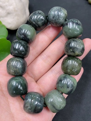 H30538458 Hetian Jade Bracelet Approx.17mm Total Weight Approx.109.3g