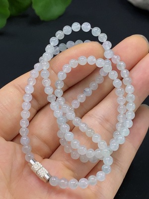 F29361987 Jadeite Bead Necklace Approx. 3.8mm Total Weight Approx. 12.01g Non-Gold