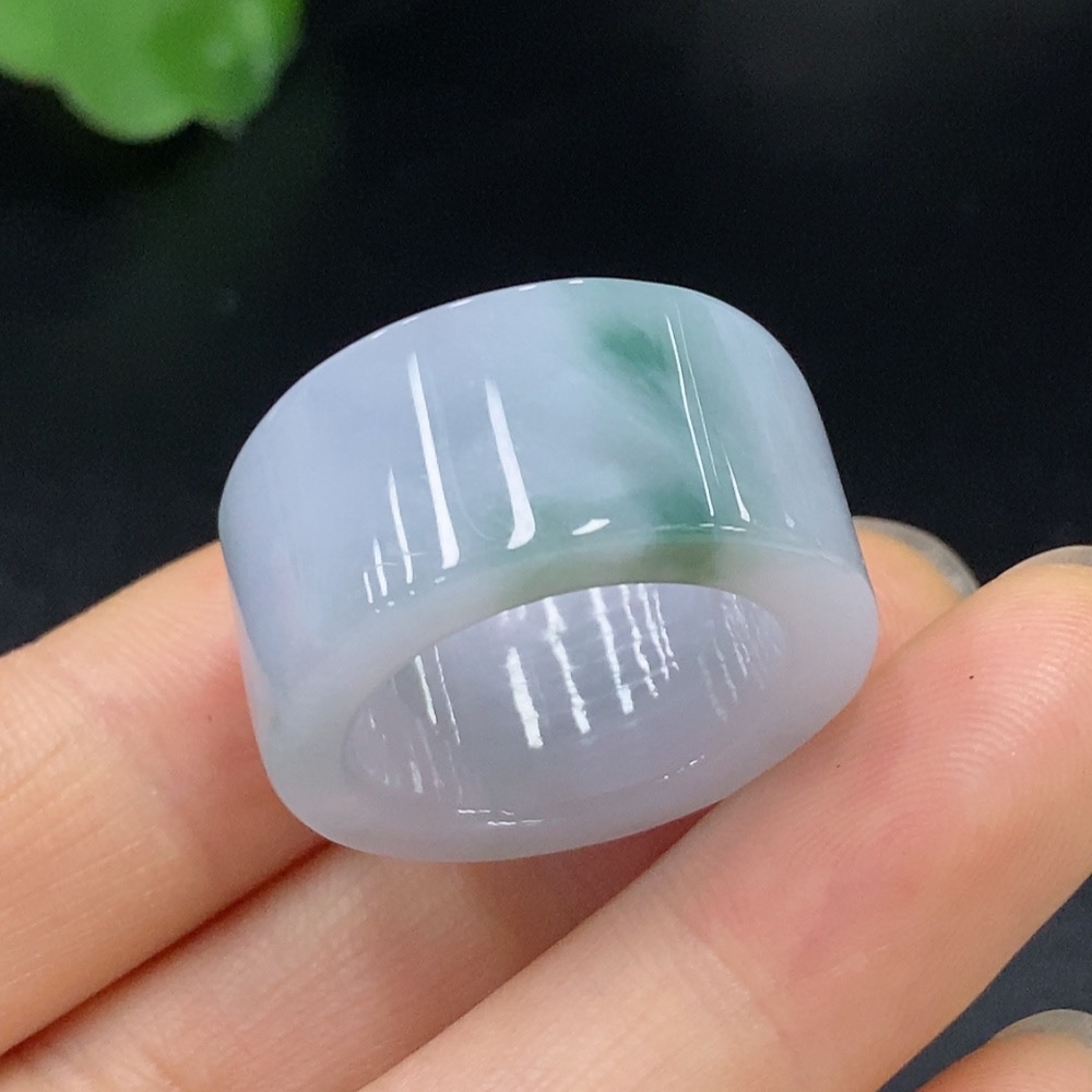 F27066803 Jadeite Thumb Ring Size 17.5 Total Weight Approx. 11.95g