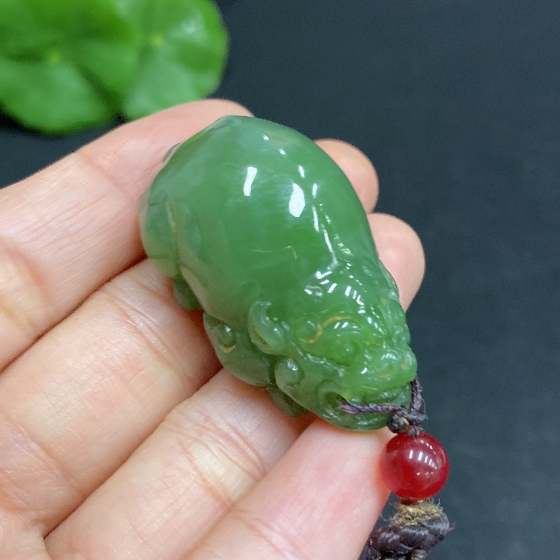 H31693511 Hetian Jade Pendant, Pixiu