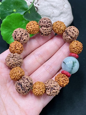 F33893359 Jadeite Single Bead Bracelet Approx. 18.3mm Total Weight Approx. 35.31g With Other Mineral Components Non-Grade A Matching Beads