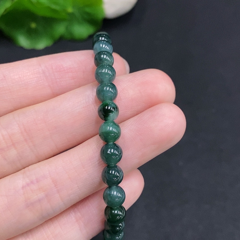 F34061365 Jadeite Bracelet Non-Gold Inlaid Total Weight About 12.5g Size Approx. 5.8mm