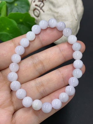 F42955325 翡翠手串 卡7.5mm左右   货品总重约18.44g