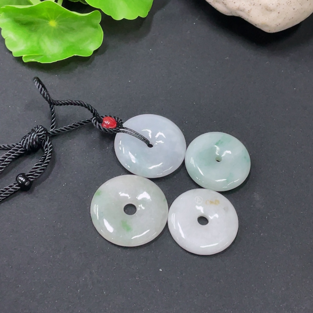 F31691362 Jadeite Peace Pendant with Non-A Grade Beads