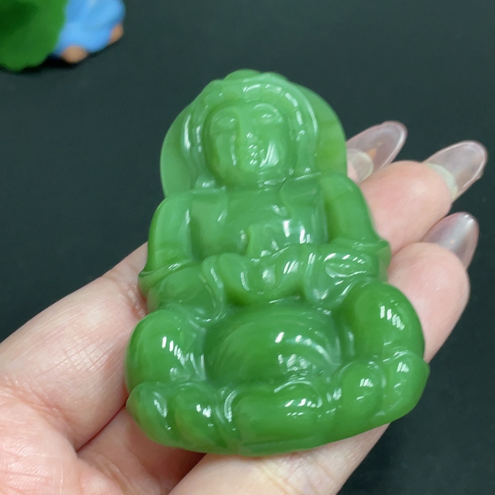 H27061988 Hetian Jade Pendant Guanyin Total Weight About 54g
