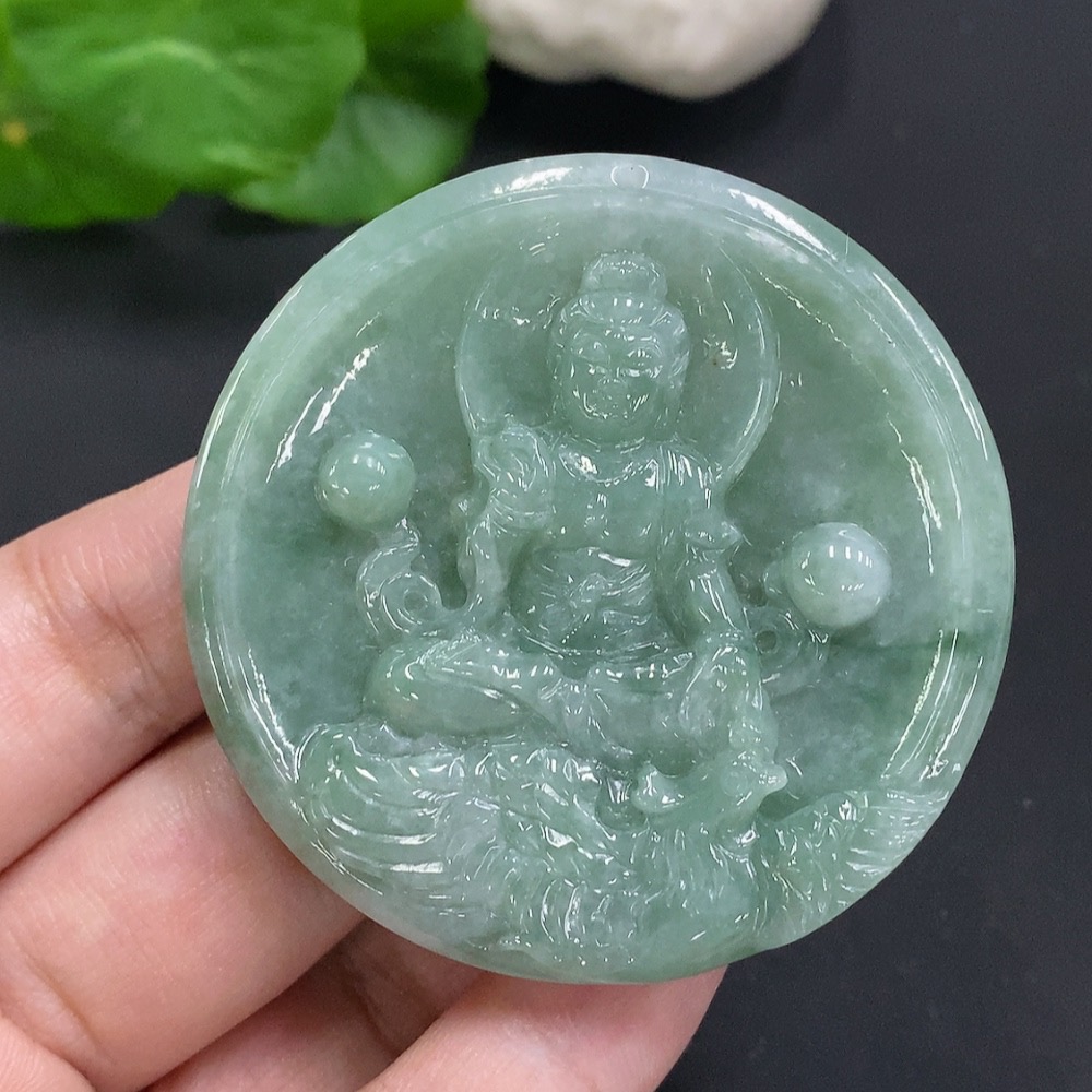F35157466 Jadeite Guanyin Pendant Total Weight Approx. 42g