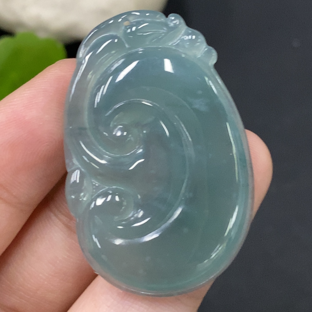 F28249373 Jadeite Pendant Total Weight Approx.8.54g Ruyi