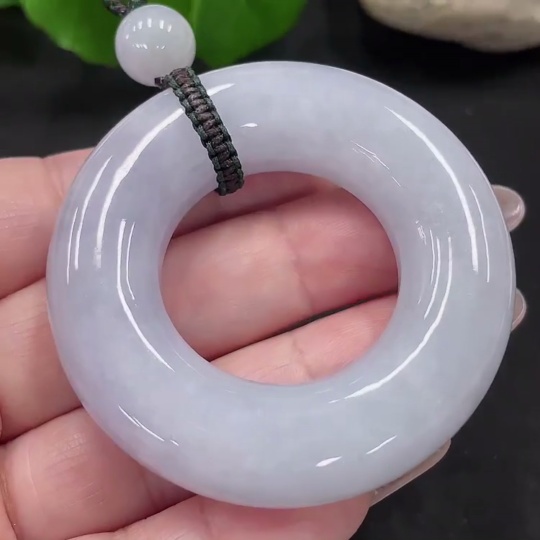 F35082483 Jadeite Safety Ring Pendant, Total Weight approx. 59.6g