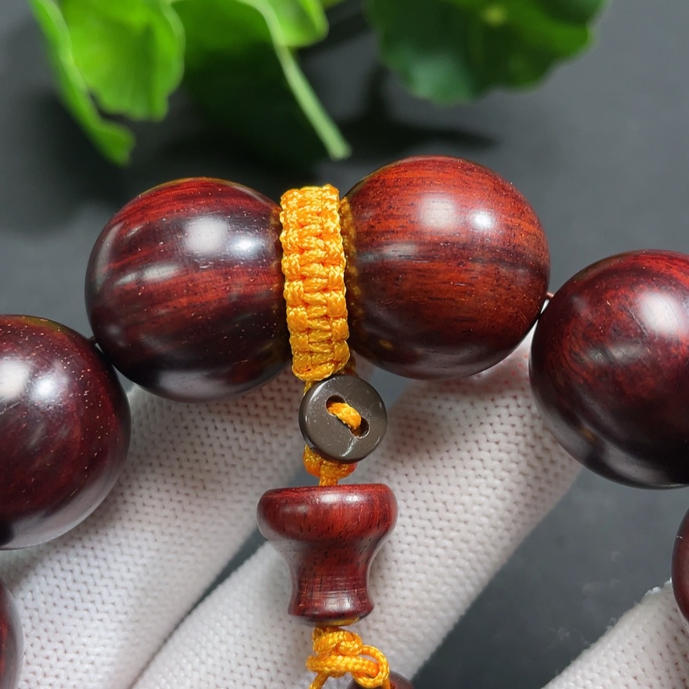 W30448120 Small-Leaf Sandalwood Sandalwood Bead Bracelet, Total Weight Approx. 65.29g, Size ~20.3mm