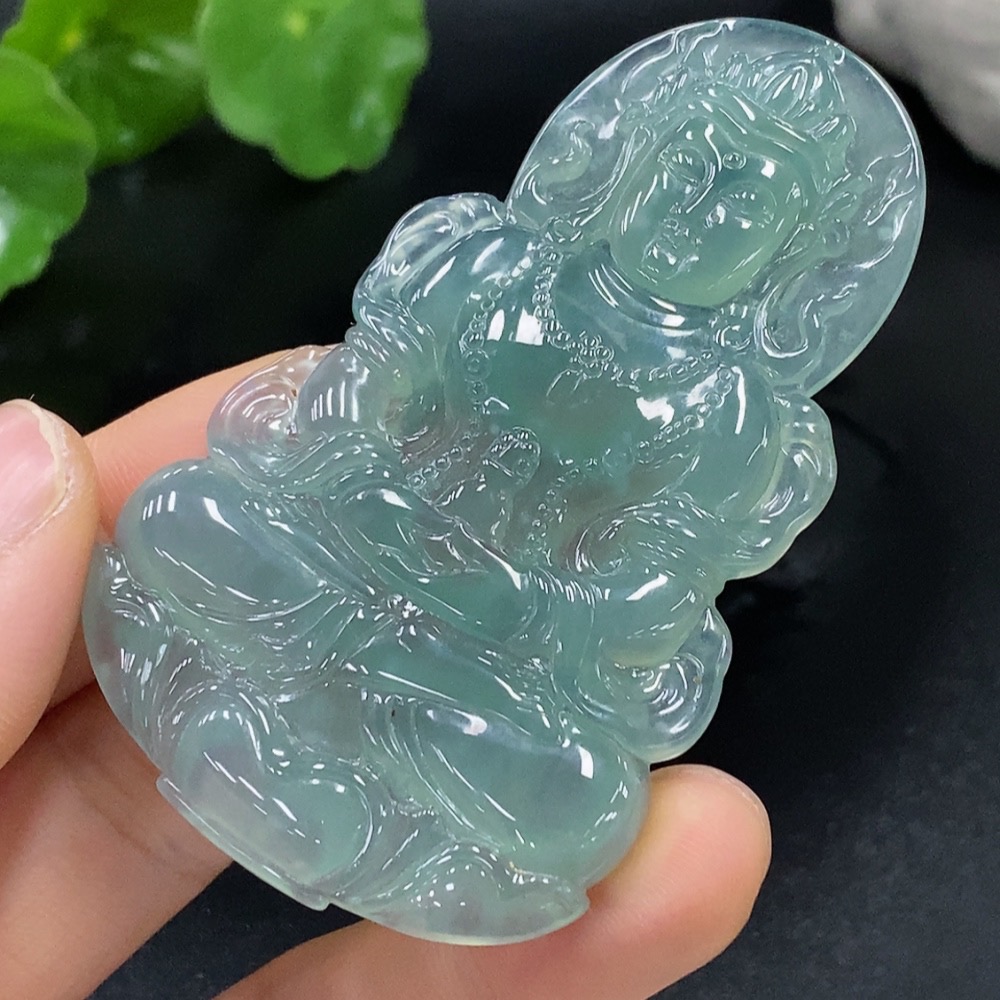 F27143331 Jadeite Tara Pendant Total weight about 27.11g