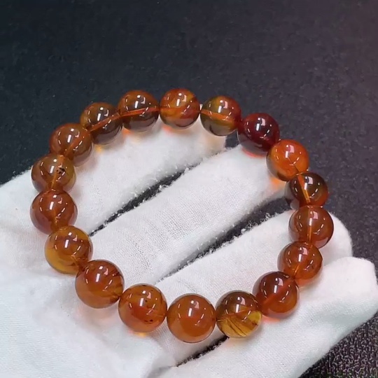 C32720168 Amber Beeswax Bracelet Total Weight Approx.12.41g Size 10.7mm