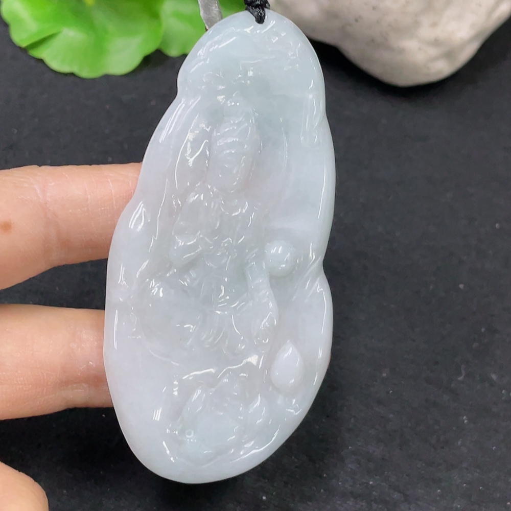 F31612426 JadeitePendant Guanyin with Cord Total Weight Approx. 25.16g