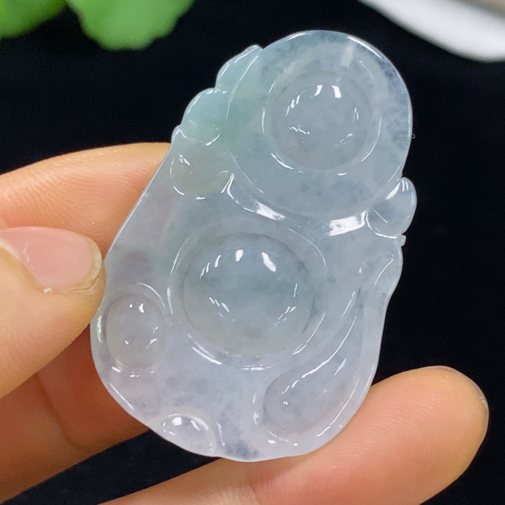 F35136603 Jadeite Maitreya Pendant, Total Weight Approx. 13.4g
