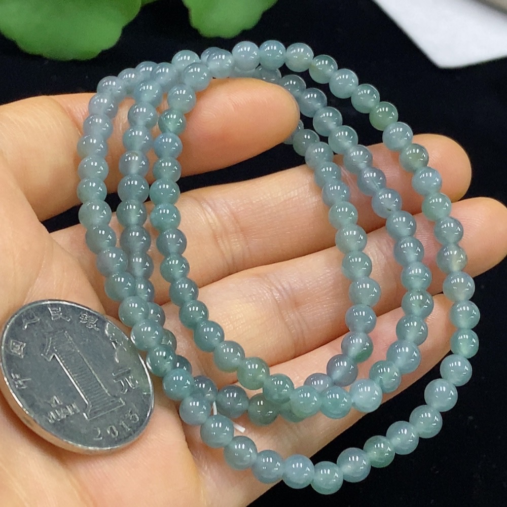 F34074816 Jadeite Bead Necklace Approx. 5mm Total Weight Approx. 23.16g