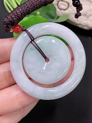 F33892813 Jadeite Mother-and-Child Toggle Pendant Total Weight Approx. 33.2g (Mounted Stones Non-A)