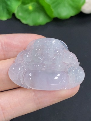 F46555161 翡翠镶嵌件佛公 货品总约重10.16g