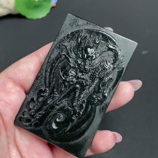 H33902049 Hetian Jade Pendant, Auspicious Beast, Total Weight: Approx. 91.2g