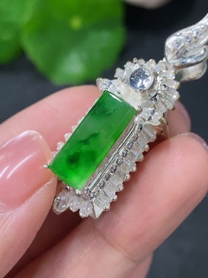 F35088666 Jadeite Inlaid Piece Non-Gold Inlaid Total Weight Approximately 14.1g