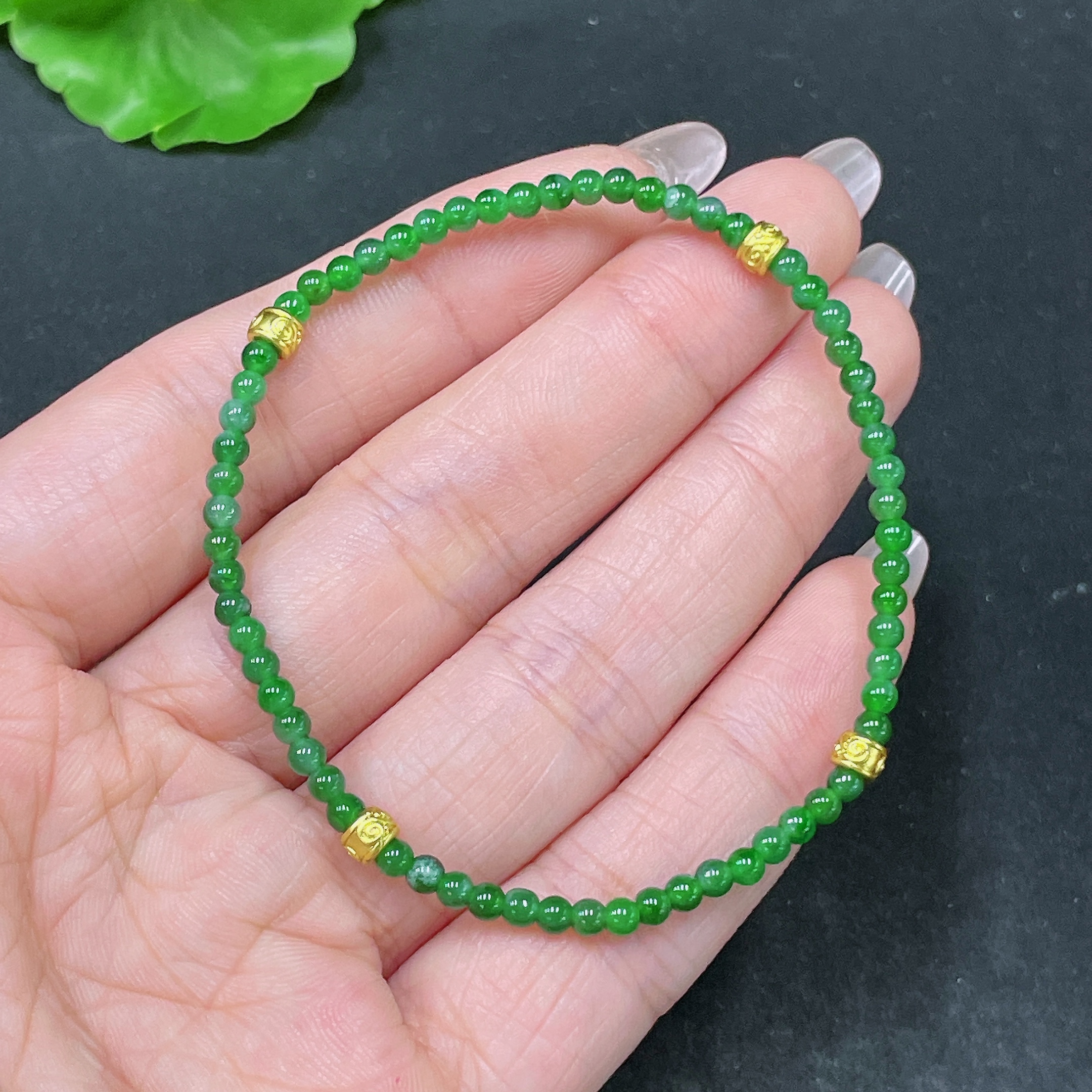 F35105609 Jadeite Bracelet Non-Gold Total Weight About 3.36g Size About 3mm