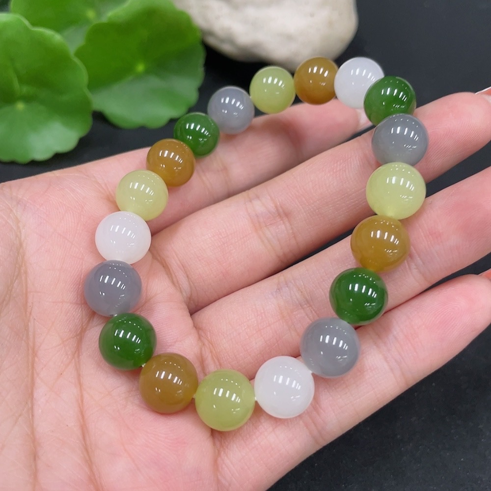 H34026452 Hetian Jade Bracelet, Approx. 9.7mm, Total Weight Approx. 28.2g