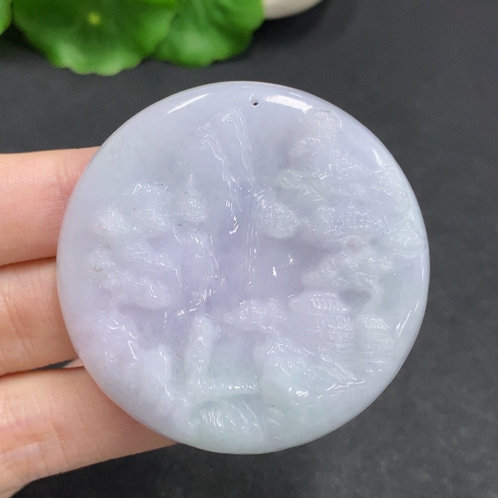 F34060031 Jadeite Landscape Pendant, Total Weight Approximately 47.5g