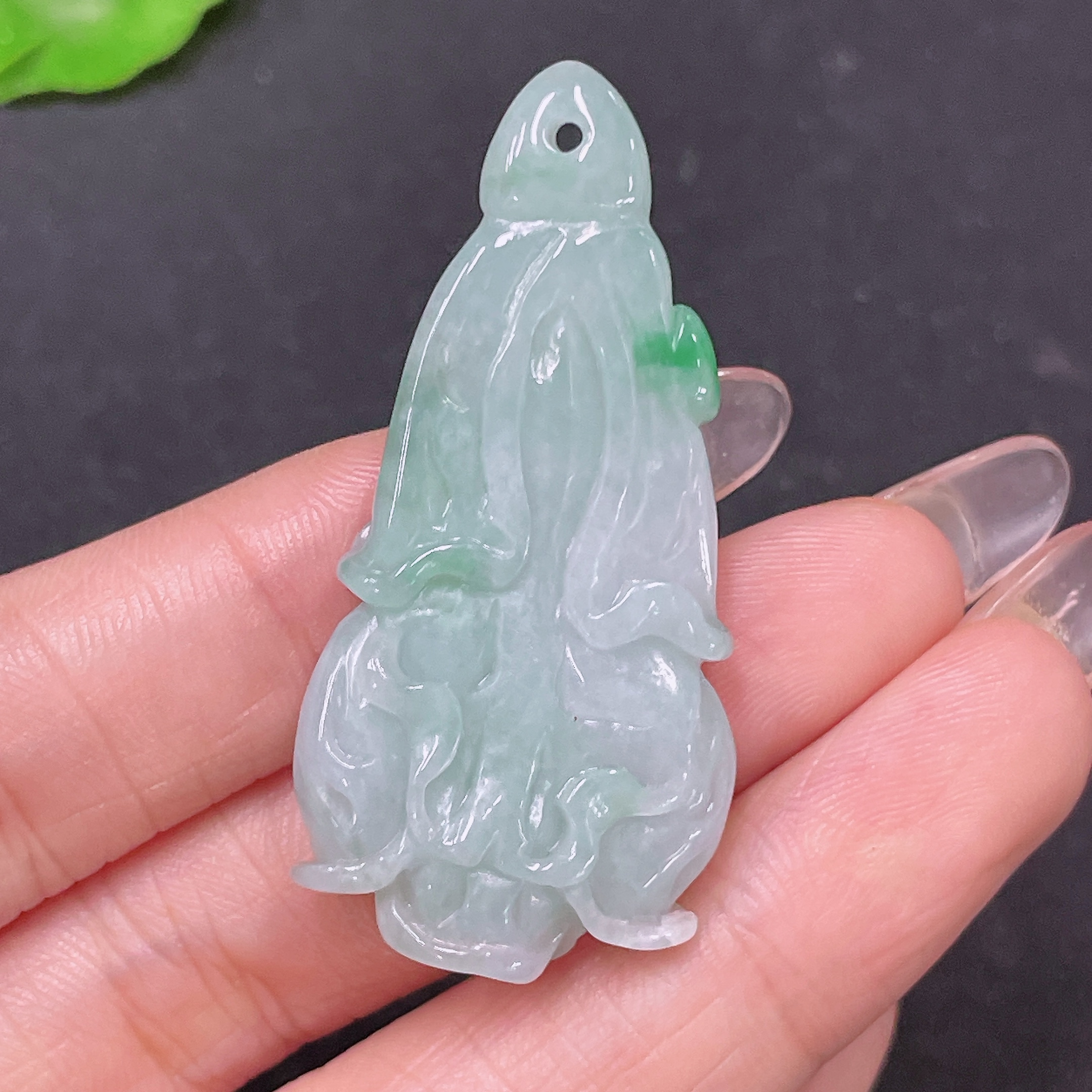 F34064112 Jadeite Pendant Cabbage Total Weight Approx.10.8g