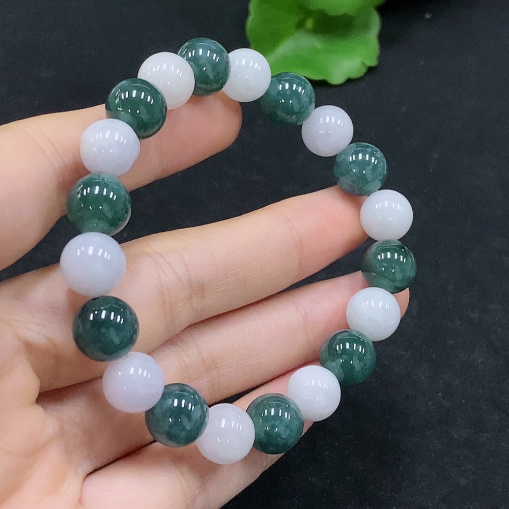 F32694948 Jadeite Bracelet Approx.9.8mm Total Weight About 30.33g