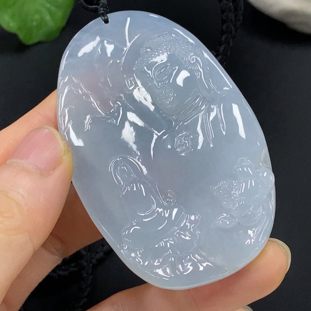 F28235244 Jadeite Buddha Observing the World Pendant