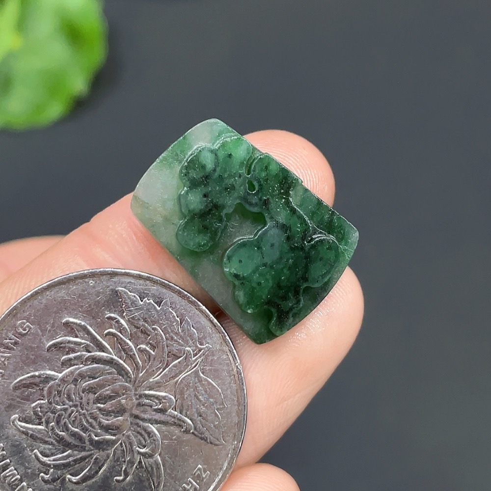 F24727875 Jadeite Rough Pendant Total Weight Approx. 3.25g