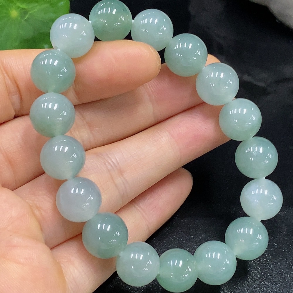 F26036835 Jadeite Bead Necklace Approx. 10.7mm Total Weight Approx. 39.4g