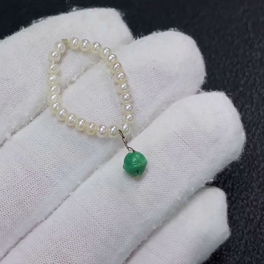 C32816948 Pearl Jewelry with Non-Natural/Non-Gold Accent Stones, Total Weight Approx. 0.89g, Stone Size ~2.6mm