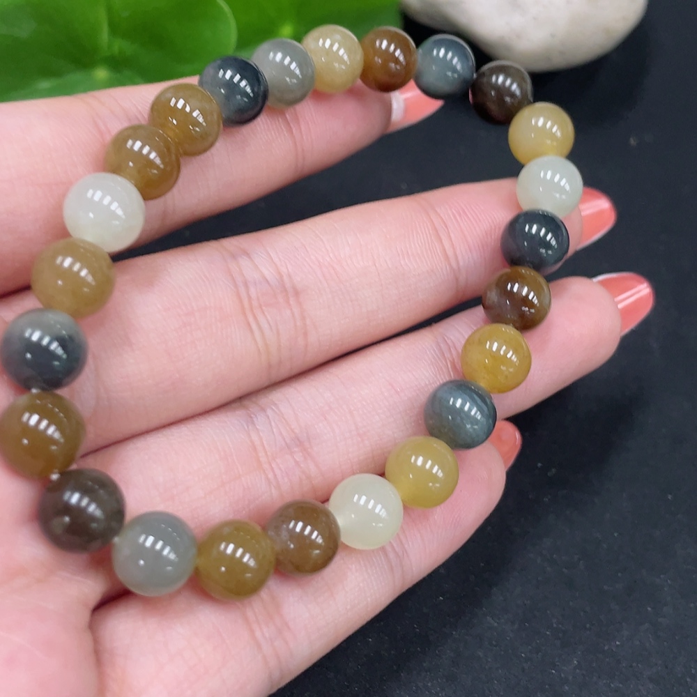 H34027264 Hetian Jade Bracelet, approx. 7.8mm, total weight approx. 18.6g