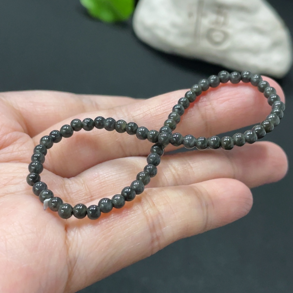 F33876189 Jadeite Bracelet Approx. 3.3mm Total Weight Approx. 3.27g